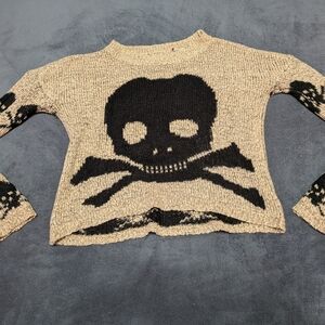 Black Skull Pattern Women's Sweater